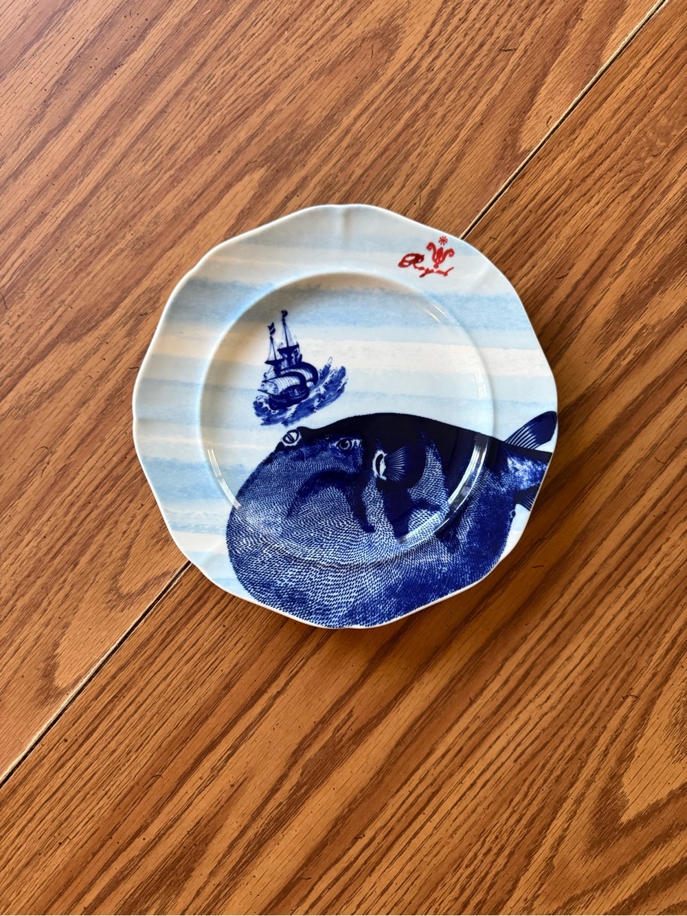 Anthropologie from the deep Blue Fish Decorative Plate